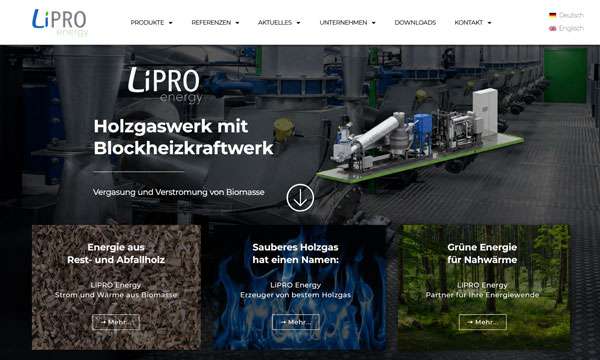 Website Energiebranche