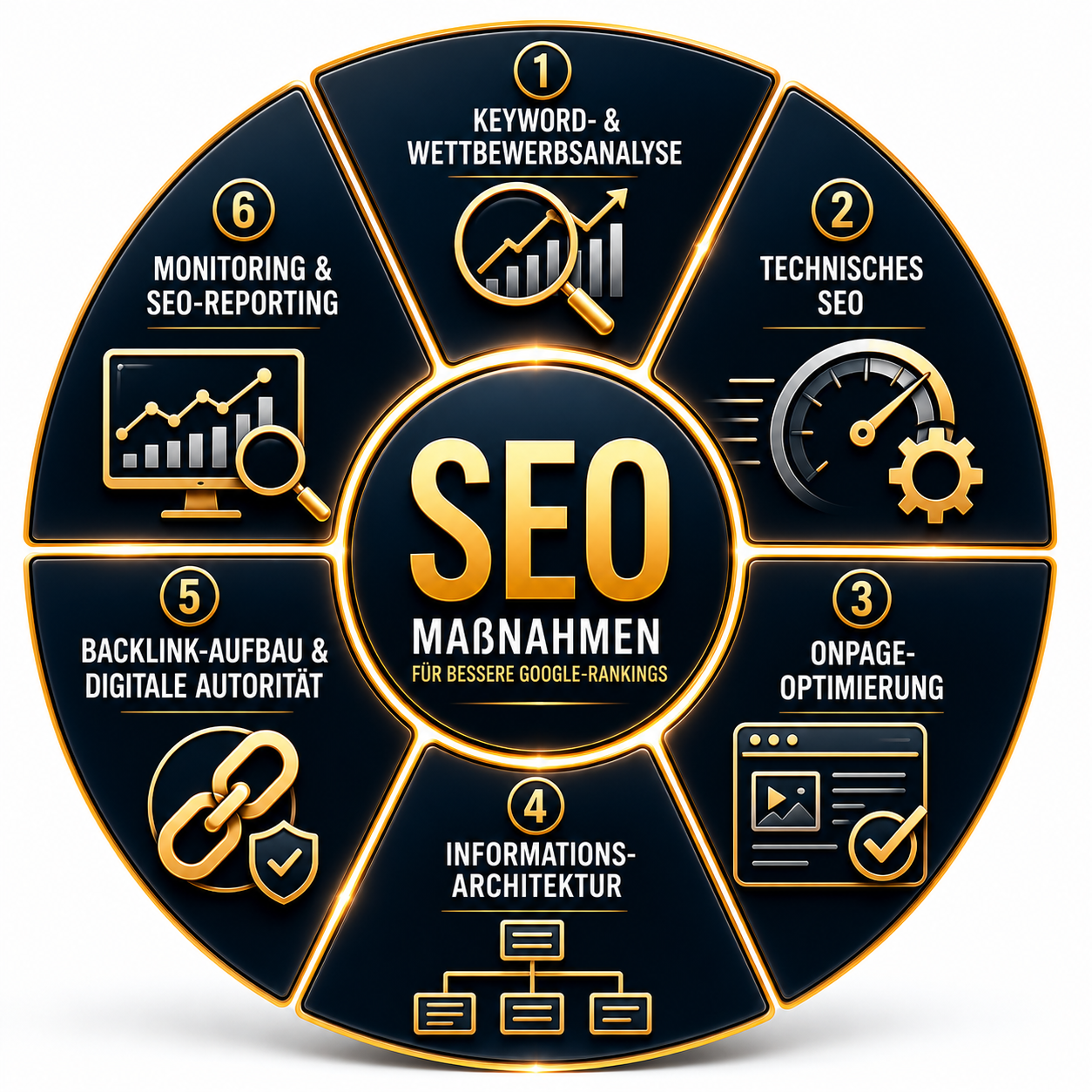Übersicht der wichtigsten SEO-Bausteine für nachhaltige Google-Rankings