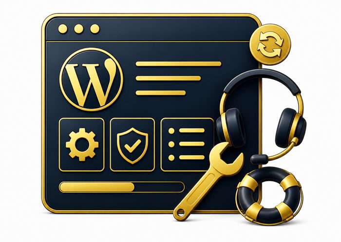 Wartung und Support WordPress Homepage