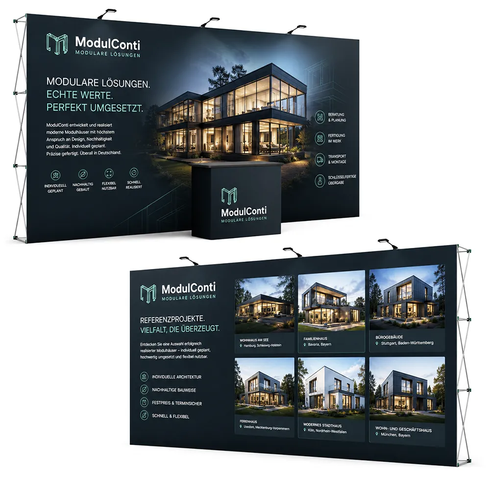 Messewand im Corporate Design