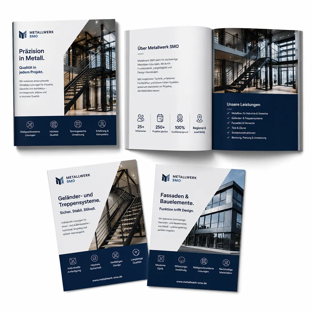Professionell gestaltete Broschüren und Printmedien für Unternehmen