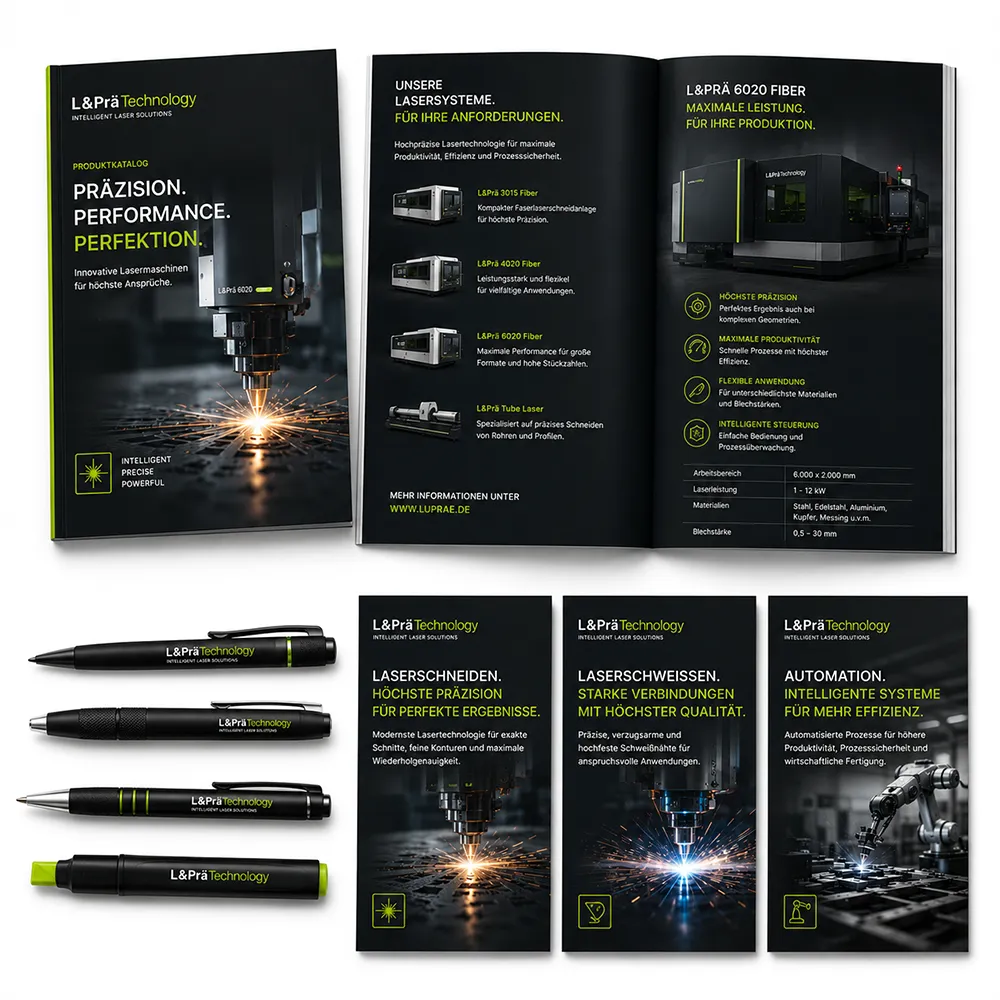 Printdesign für Messeauftritte und Unternehmenskommunikation