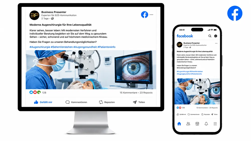 Social Media-Beitrag von Business Presenter