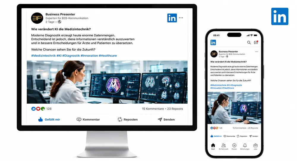 Social Media-Beitrag von Business Presenter
